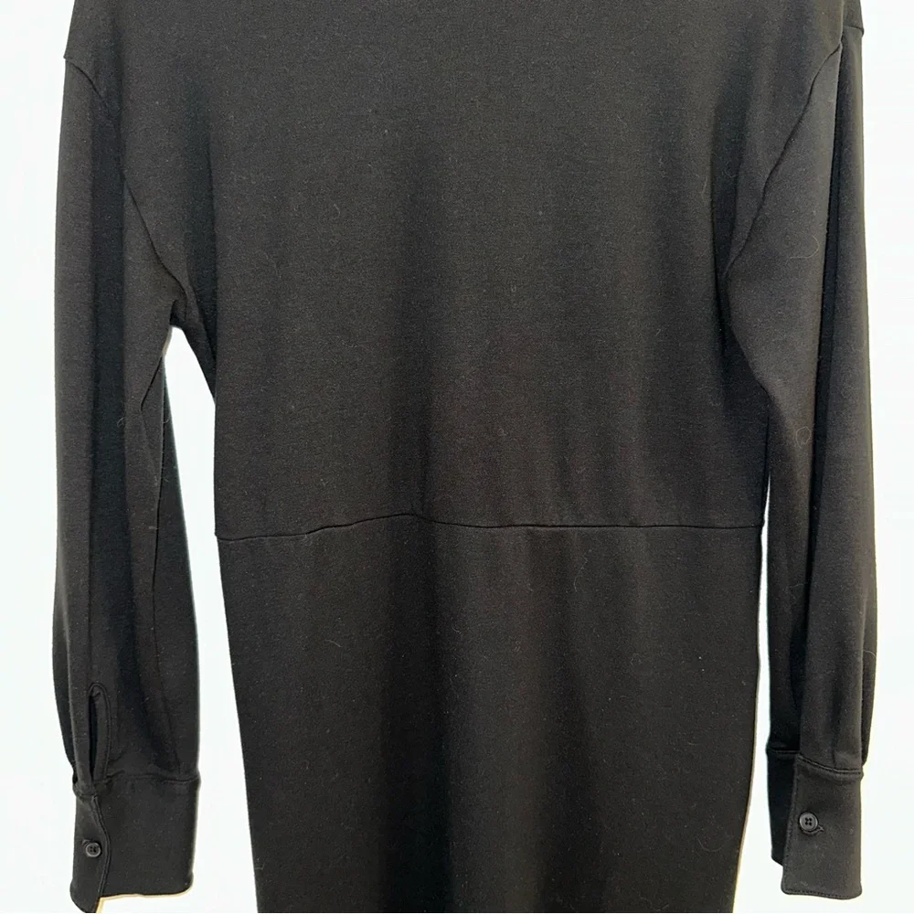 Jason Wu Long Black Button-Down Collared Shirt Dress Women’s XS Maxi Long Sleeve